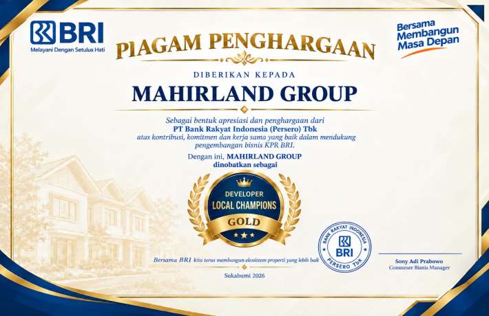 Mahirland Group Raih Developer Local Champions Gold dari BRI